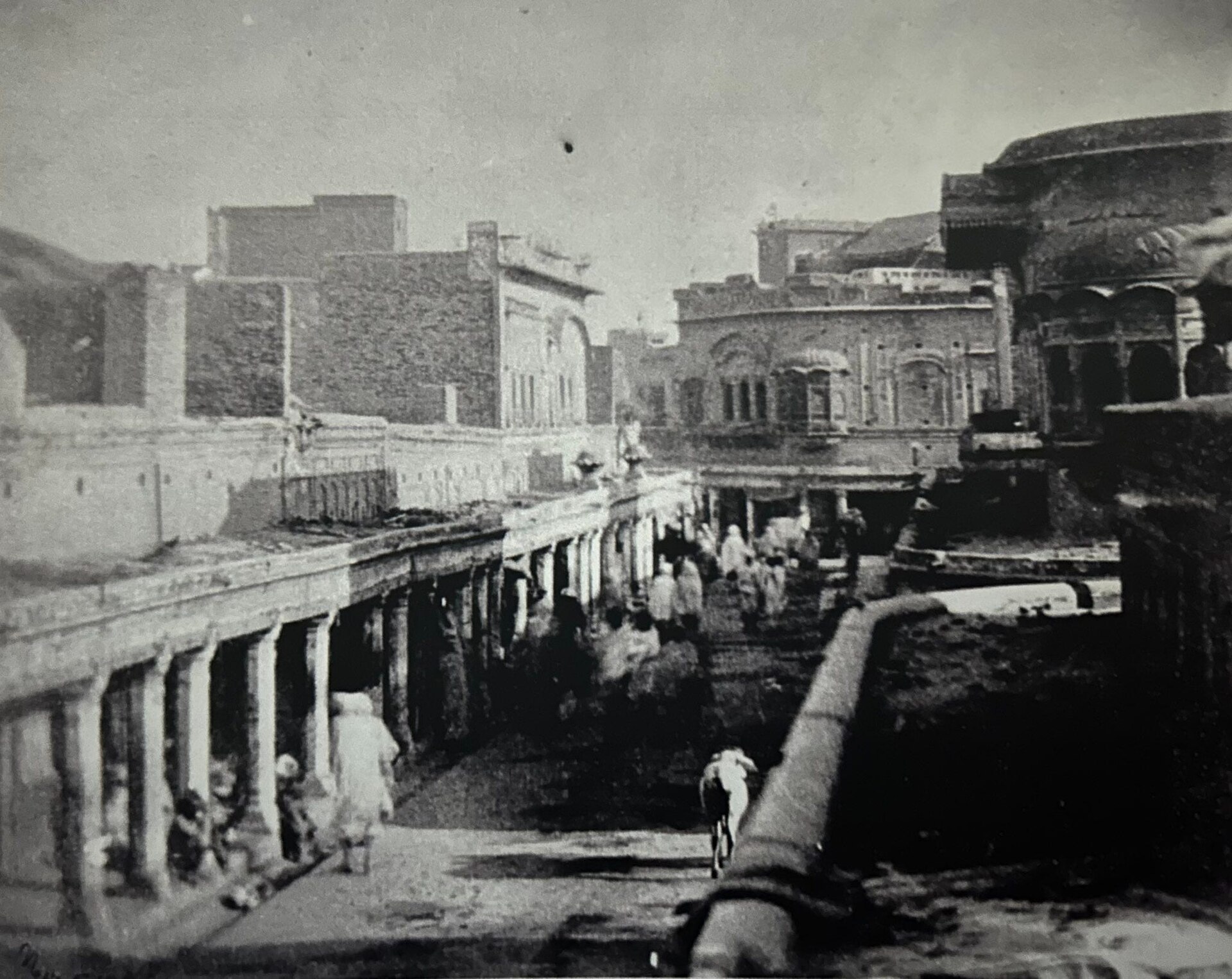 Historic street scene in Ferozepur photographed in 1856